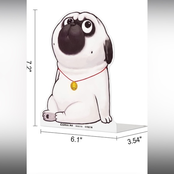NWT Pug Dog Character [Comix] Book Ends - Picture 5 of 9